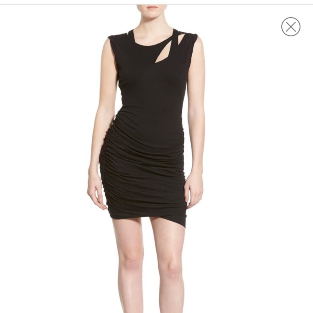 Pam & gel ruched body-con midi dress